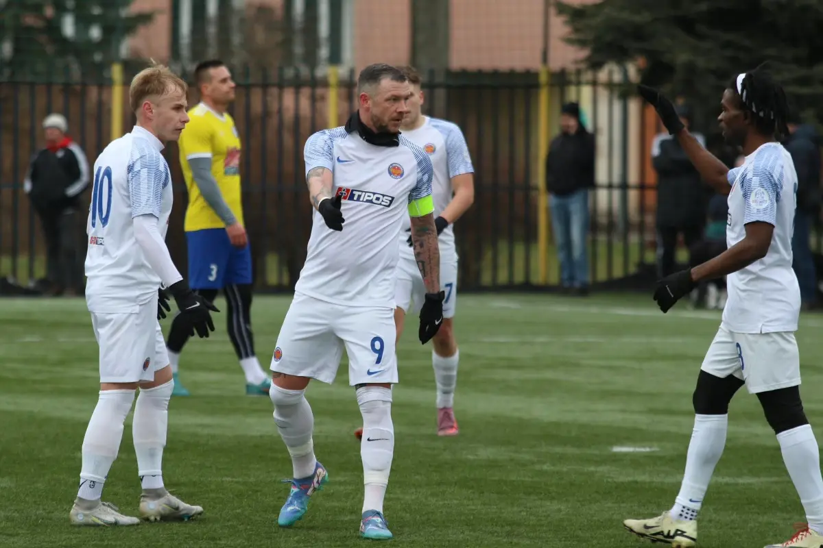 FC Lokomotíva Košice players in action during a III. Liga Východ match