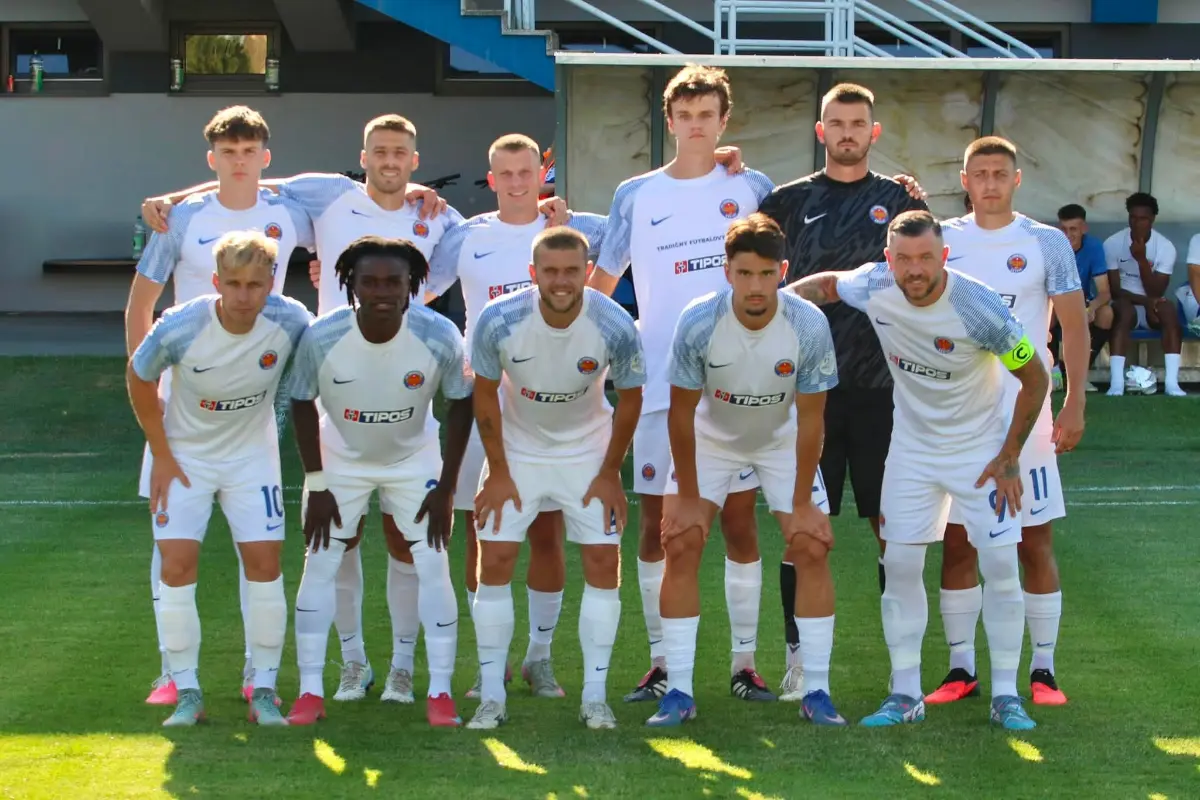 A team FC Lokomotiva Kosice group photo before the opening season match